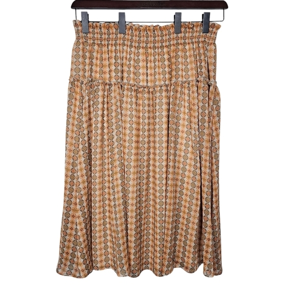 Cato Geometric Pattern Fall Midi Skirt - Picture 1 of 5